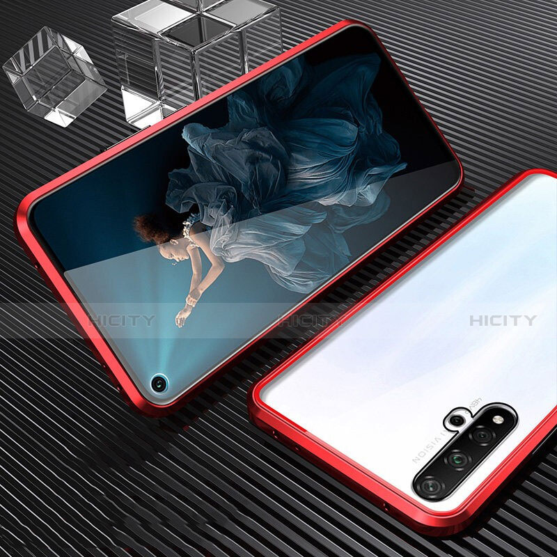 Coque Rebord Bumper Luxe Aluminum Metal Miroir 360 Degres Housse Etui Aimant T03 pour Huawei Honor 20 Plus