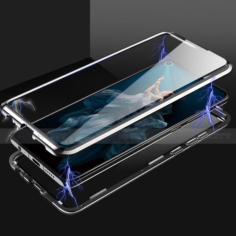 Coque Rebord Bumper Luxe Aluminum Metal Miroir 360 Degres Housse Etui Aimant T03 pour Huawei Honor 20 Plus