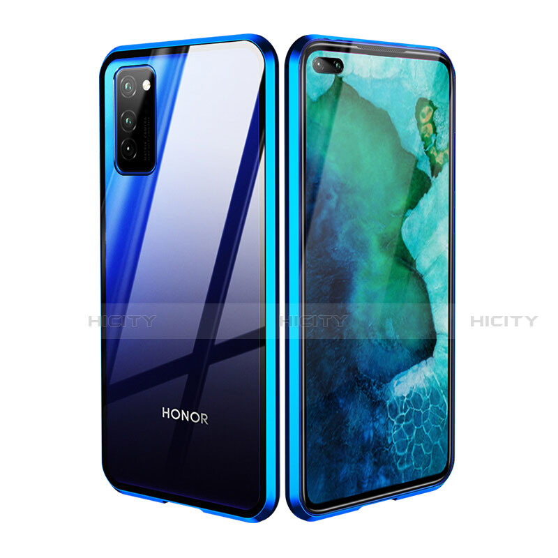 Coque Rebord Bumper Luxe Aluminum Metal Miroir 360 Degres Housse Etui Aimant T03 pour Huawei Honor V30 Pro 5G Plus