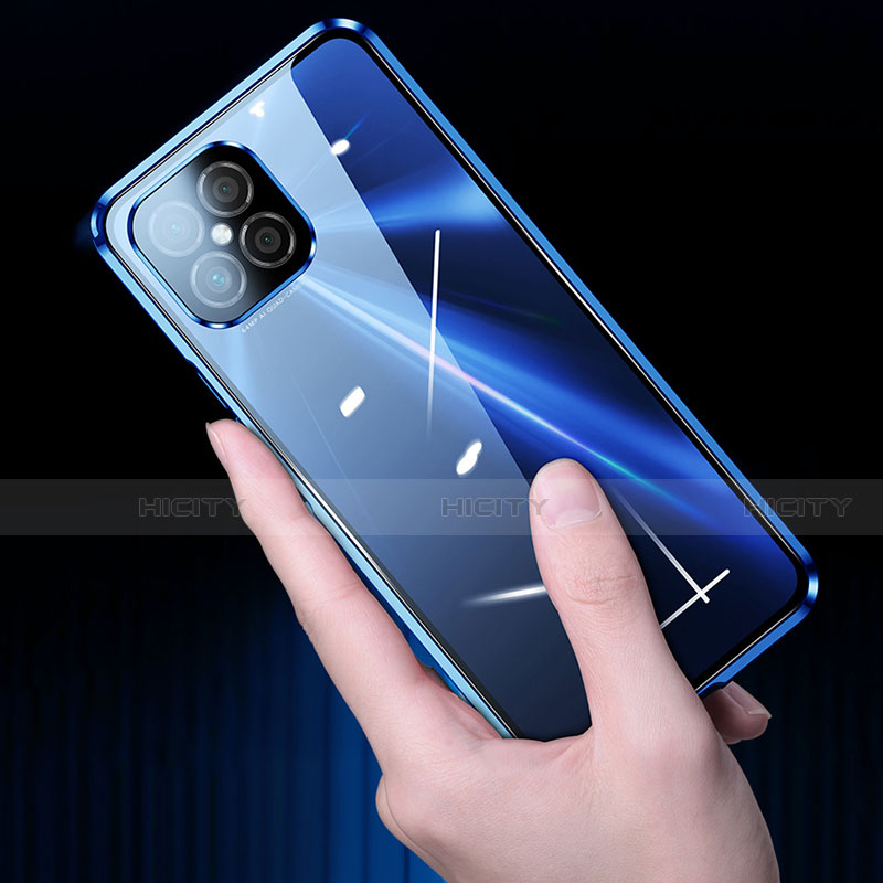 Coque Rebord Bumper Luxe Aluminum Metal Miroir 360 Degres Housse Etui Aimant T03 pour Huawei Nova 8 SE 5G Plus