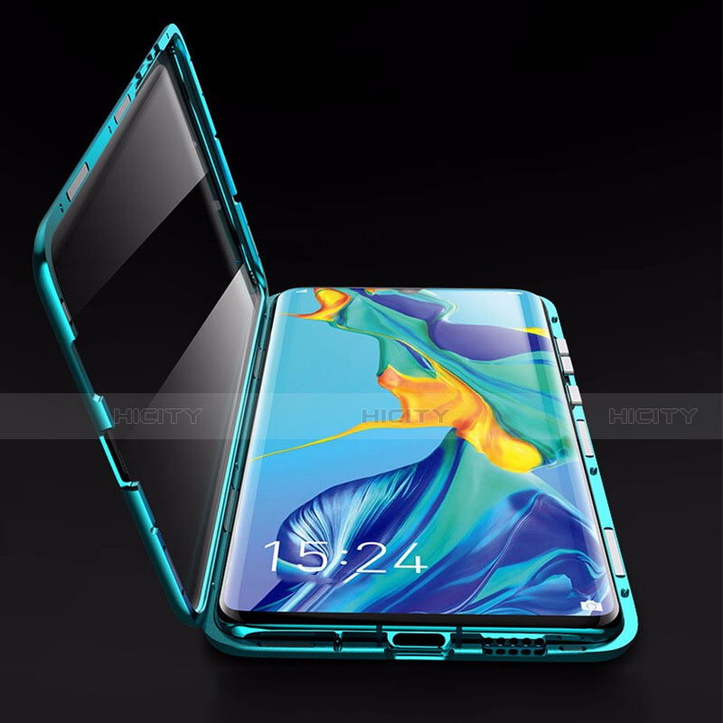 Coque Rebord Bumper Luxe Aluminum Metal Miroir 360 Degres Housse Etui Aimant T03 pour Huawei P30 Pro Plus