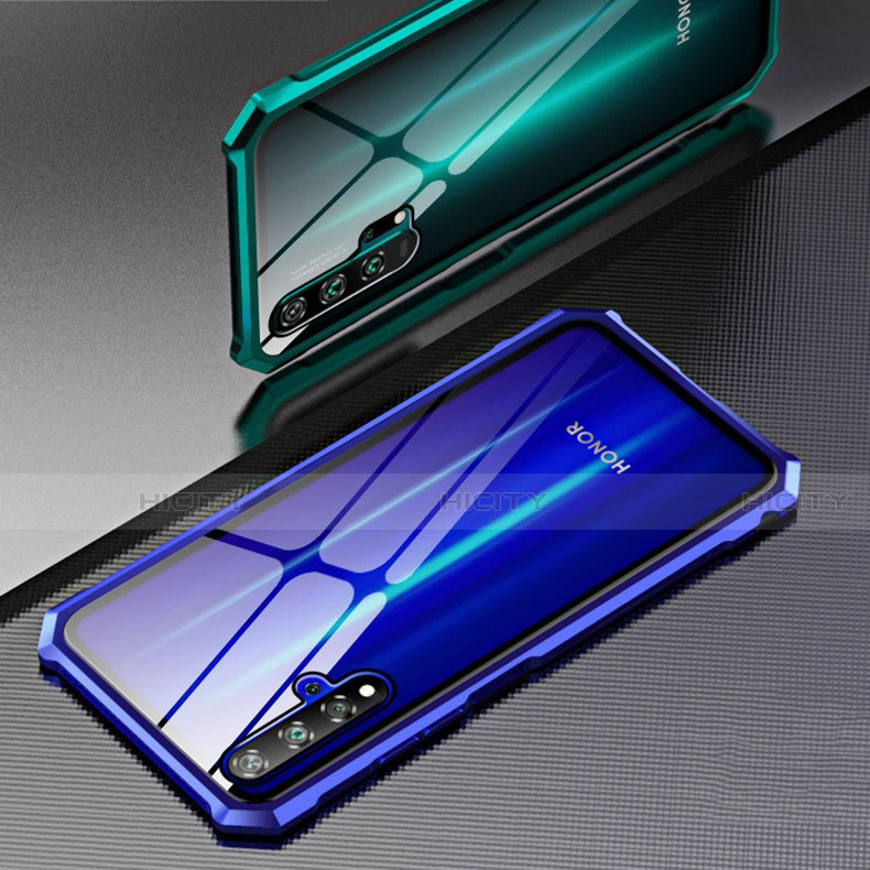 Coque Rebord Bumper Luxe Aluminum Metal Miroir 360 Degres Housse Etui Aimant T04 pour Huawei Honor 20S Plus