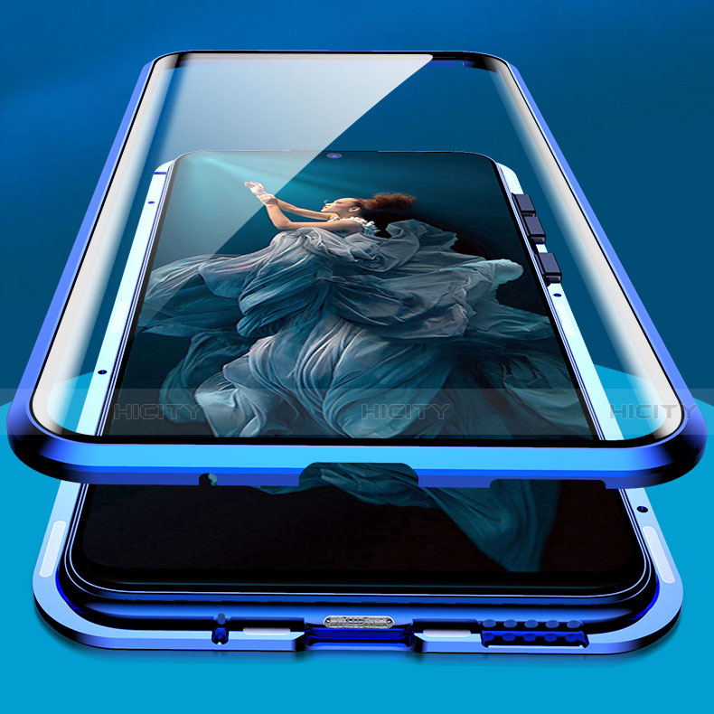 Coque Rebord Bumper Luxe Aluminum Metal Miroir 360 Degres Housse Etui Aimant T04 pour Huawei Nova 5 Plus