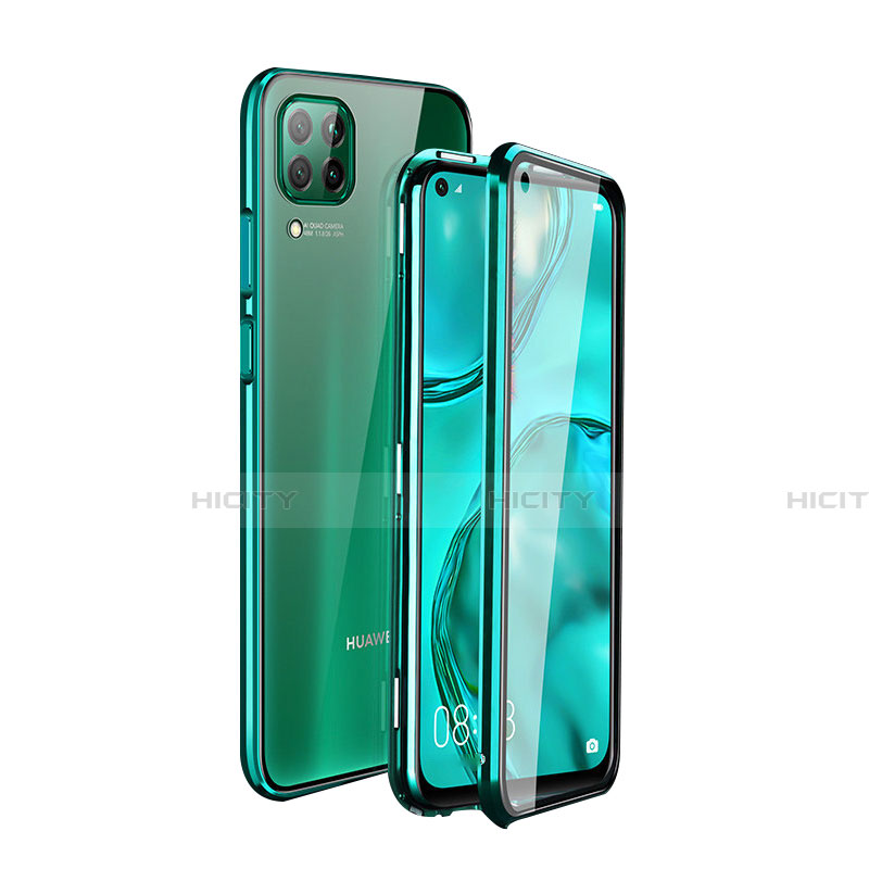 Coque Rebord Bumper Luxe Aluminum Metal Miroir 360 Degres Housse Etui Aimant T04 pour Huawei Nova 6 SE Vert Plus