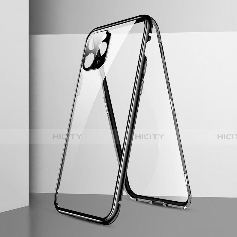 Coque Rebord Bumper Luxe Aluminum Metal Miroir 360 Degres Housse Etui Aimant T05 pour Apple iPhone 11 Pro Max Plus