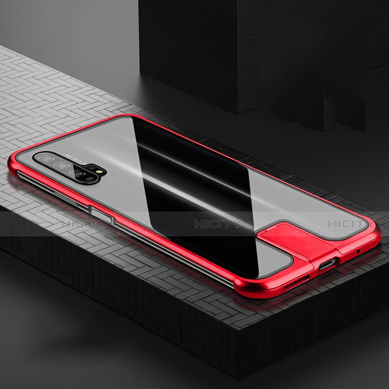 Coque Rebord Bumper Luxe Aluminum Metal Miroir 360 Degres Housse Etui Aimant T06 pour Huawei Honor 20 Pro Rouge Plus