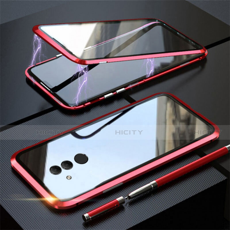 Coque Rebord Bumper Luxe Aluminum Metal Miroir 360 Degres Housse Etui Aimant T06 pour Huawei Mate 20 Lite Plus