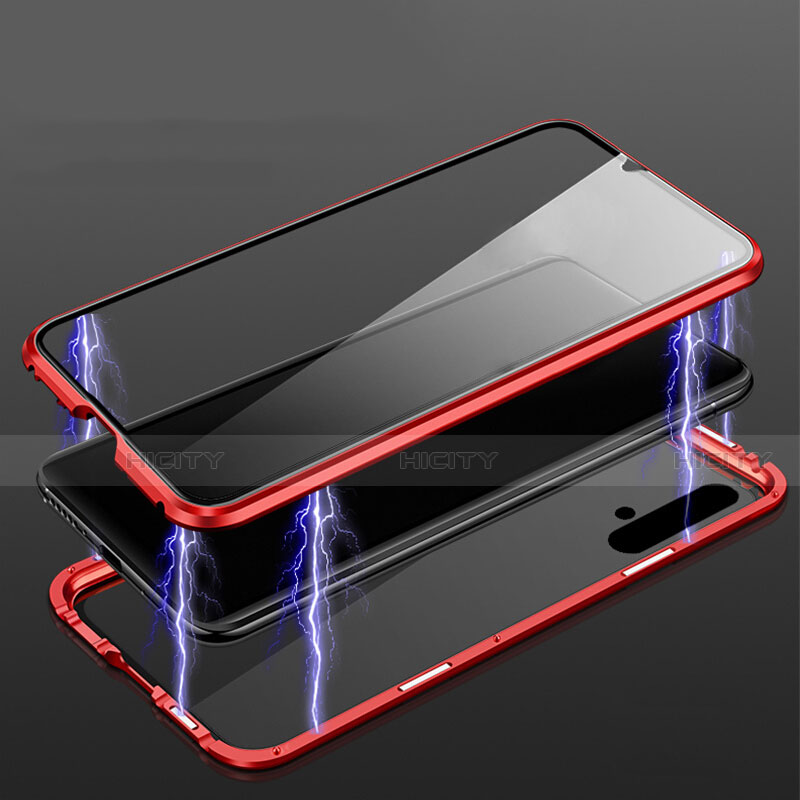 Coque Rebord Bumper Luxe Aluminum Metal Miroir 360 Degres Housse Etui Aimant T06 pour Huawei Nova 5 Pro Plus