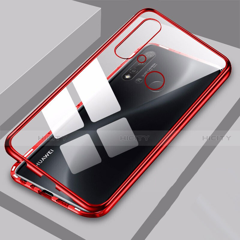 Coque Rebord Bumper Luxe Aluminum Metal Miroir 360 Degres Housse Etui Aimant T06 pour Huawei Nova 5i Plus