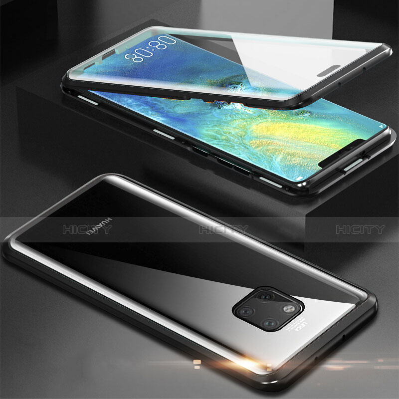 Coque Rebord Bumper Luxe Aluminum Metal Miroir 360 Degres Housse Etui Aimant T07 pour Huawei Mate 20 Pro Plus