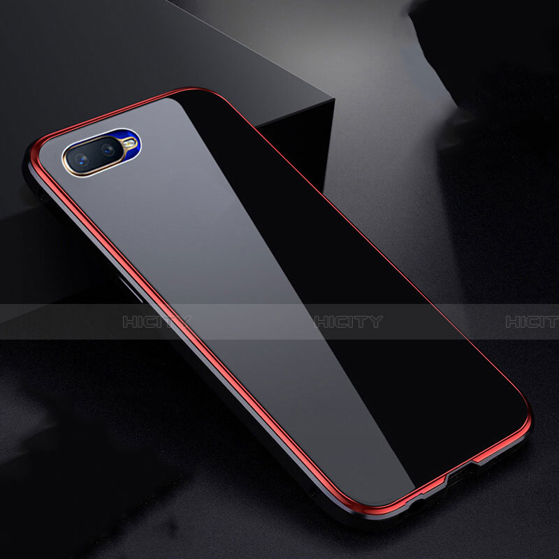 Coque Rebord Bumper Luxe Aluminum Metal Miroir 360 Degres Housse Etui Aimant T07 pour Oppo R15X Plus