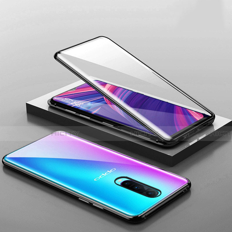 Coque Rebord Bumper Luxe Aluminum Metal Miroir 360 Degres Housse Etui Aimant T07 pour Oppo R17 Pro Plus