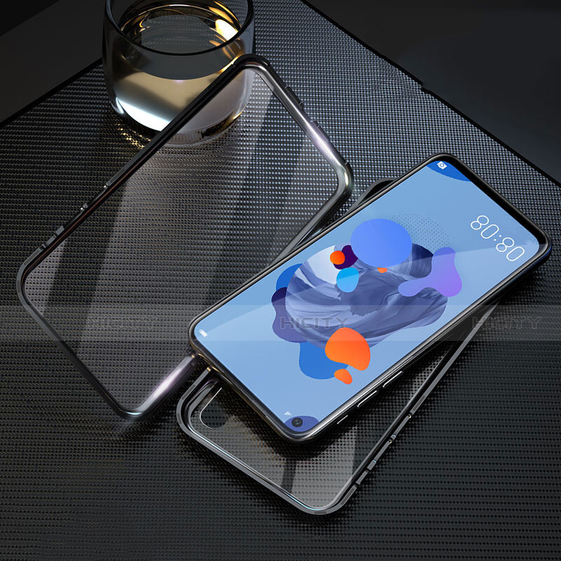 Coque Rebord Bumper Luxe Aluminum Metal Miroir 360 Degres Housse Etui Aimant T08 pour Huawei P20 Lite (2019) Plus