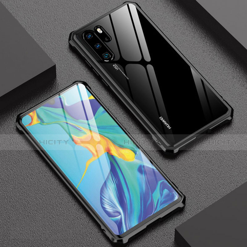 Coque Rebord Bumper Luxe Aluminum Metal Miroir 360 Degres Housse Etui Aimant T08 pour Huawei P30 Pro New Edition Plus