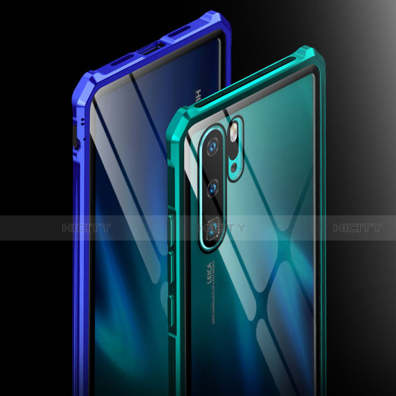 Coque Rebord Bumper Luxe Aluminum Metal Miroir 360 Degres Housse Etui Aimant T08 pour Huawei P30 Pro New Edition Plus