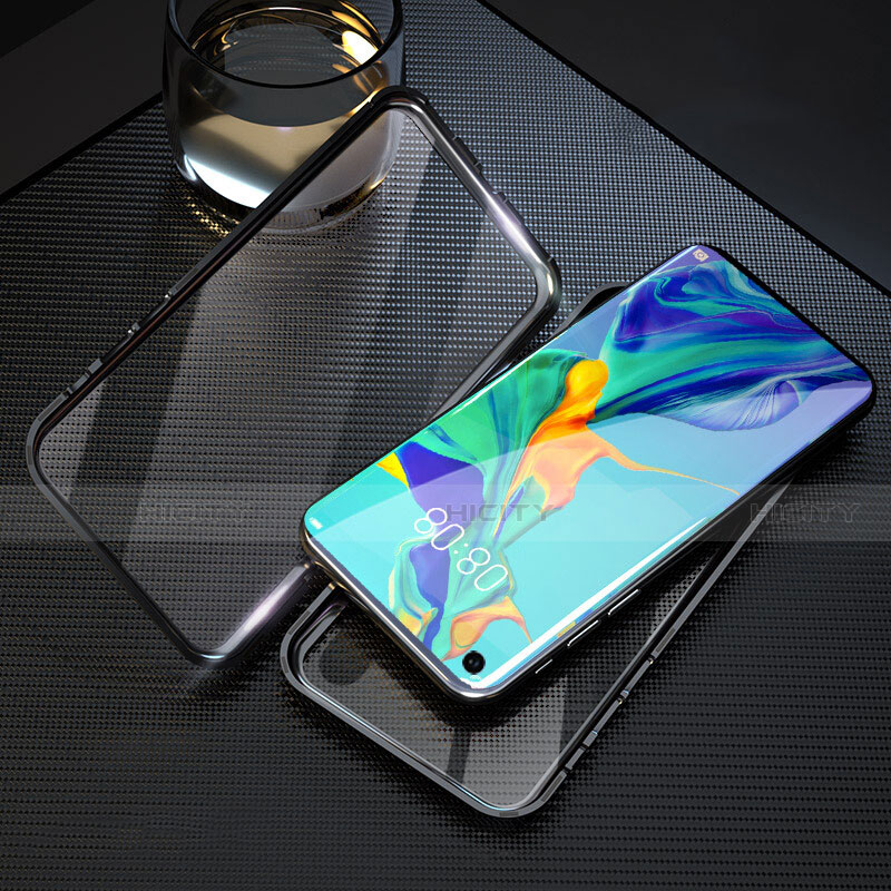 Coque Rebord Bumper Luxe Aluminum Metal Miroir 360 Degres Housse Etui Aimant T09 pour Huawei Nova 5T Plus