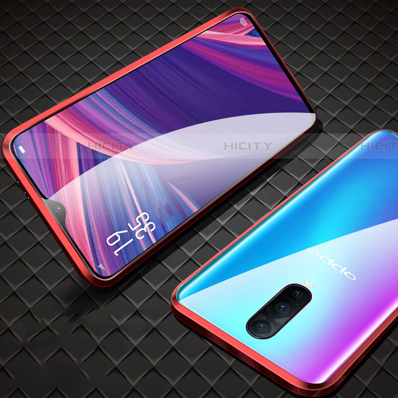 Coque Rebord Bumper Luxe Aluminum Metal Miroir 360 Degres Housse Etui Aimant T09 pour Oppo RX17 Pro Plus