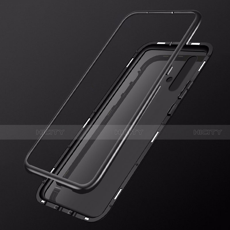 Coque Rebord Bumper Luxe Aluminum Metal Miroir 360 Degres Housse Etui Aimant T10 pour Huawei Nova 5 Plus