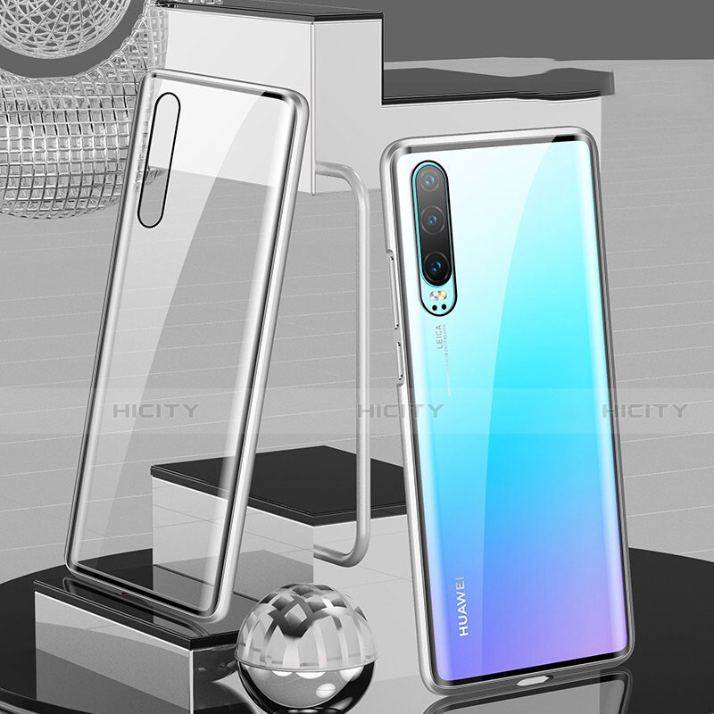 Coque Rebord Bumper Luxe Aluminum Metal Miroir 360 Degres Housse Etui Aimant T10 pour Huawei P30 Plus