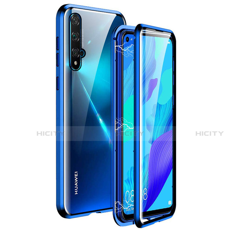 Coque Rebord Bumper Luxe Aluminum Metal Miroir 360 Degres Housse Etui Aimant T11 pour Huawei Honor 20 Plus