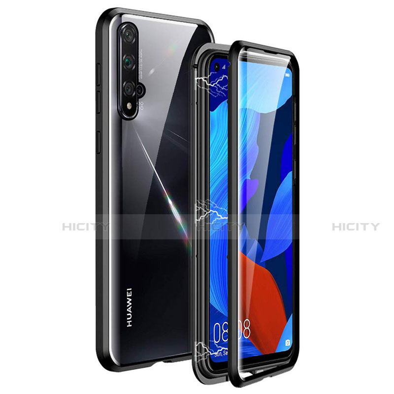 Coque Rebord Bumper Luxe Aluminum Metal Miroir 360 Degres Housse Etui Aimant T11 pour Huawei Honor 20 Plus