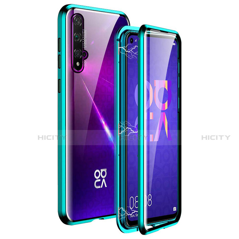 Coque Rebord Bumper Luxe Aluminum Metal Miroir 360 Degres Housse Etui Aimant T11 pour Huawei Honor 20S Plus