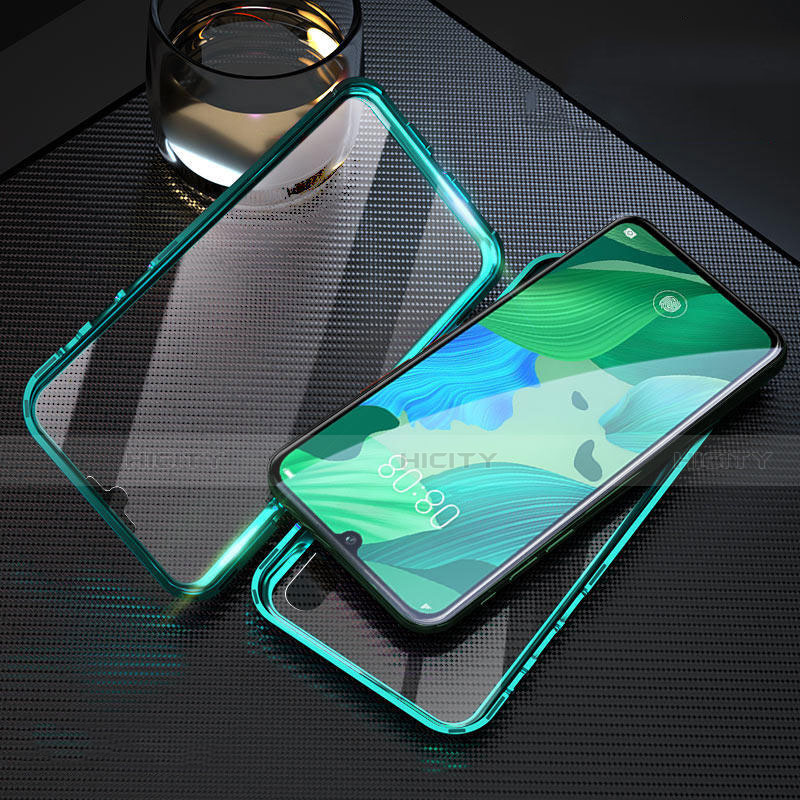 Coque Rebord Bumper Luxe Aluminum Metal Miroir 360 Degres Housse Etui Aimant T11 pour Huawei Nova 5 Vert Plus