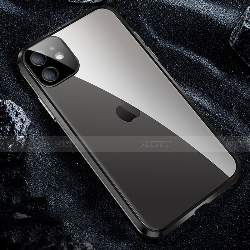 Coque Rebord Bumper Luxe Aluminum Metal Miroir 360 Degres Housse Etui Aimant T12 pour Apple iPhone 11 Pro Plus