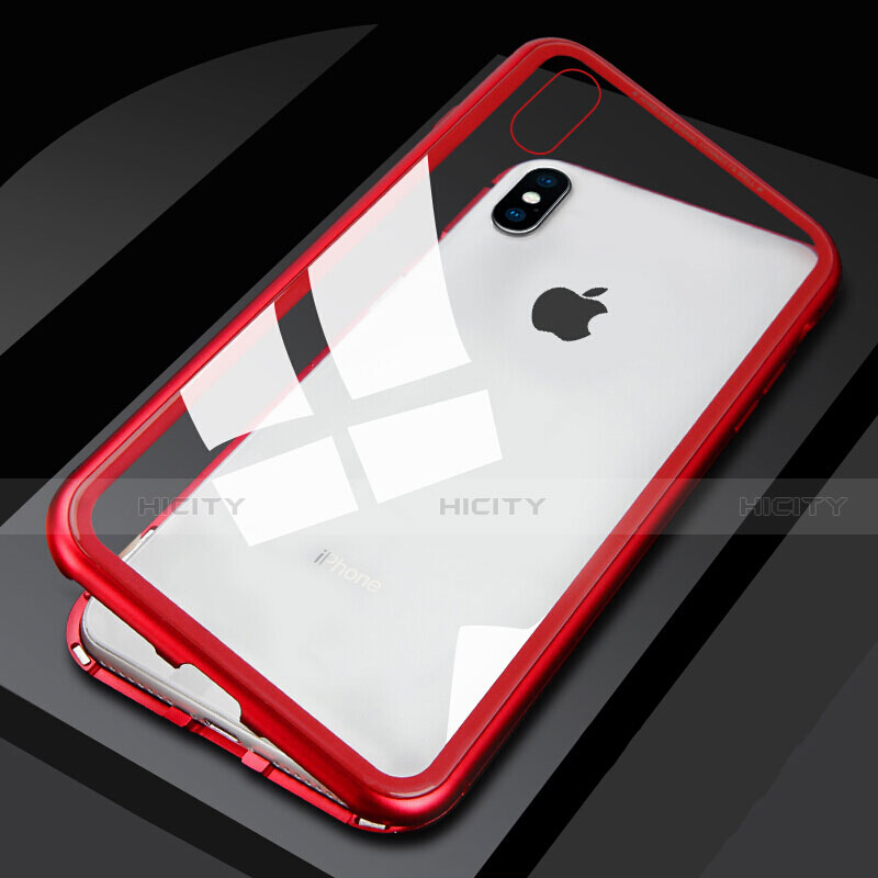 Coque Rebord Bumper Luxe Aluminum Metal Miroir 360 Degres Housse Etui M01 pour Apple iPhone X Plus