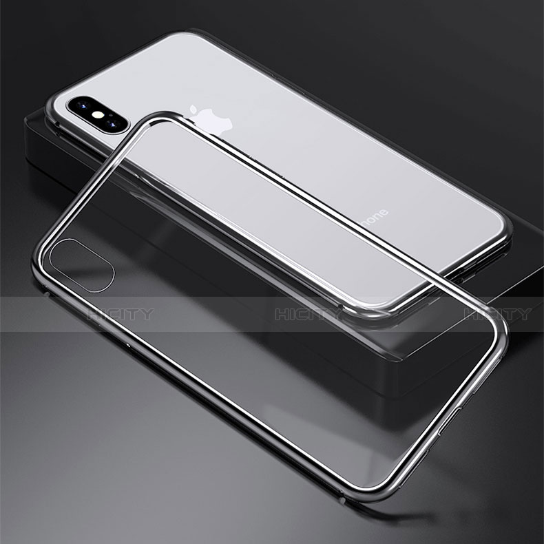 Coque Rebord Bumper Luxe Aluminum Metal Miroir 360 Degres Housse Etui M01 pour Apple iPhone Xs Plus