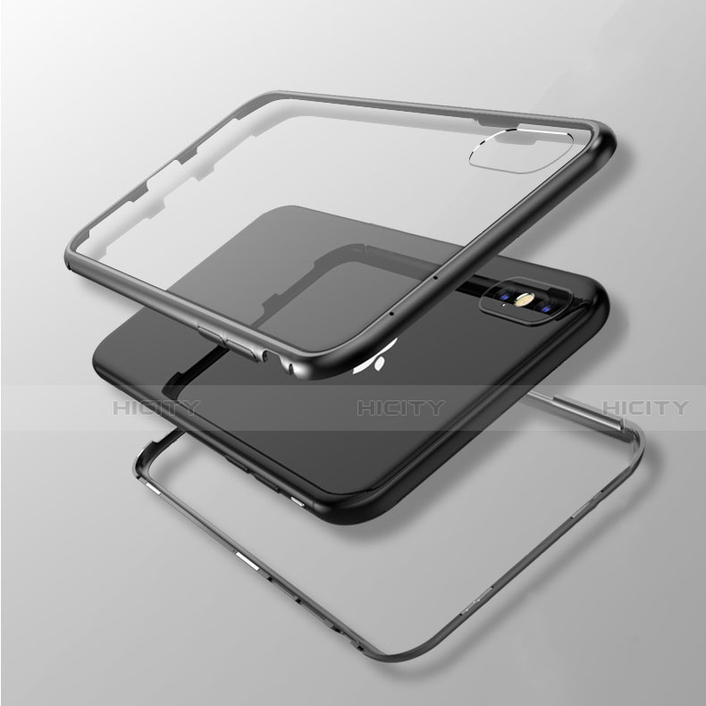 Coque Rebord Bumper Luxe Aluminum Metal Miroir 360 Degres Housse Etui M01 pour Apple iPhone Xs Plus