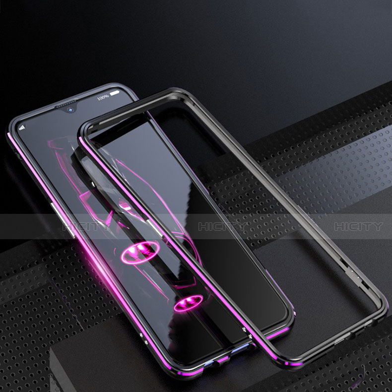 Coque Rebord Bumper Luxe Aluminum Metal Miroir 360 Degres Housse Etui M01 pour Oppo A9 Plus