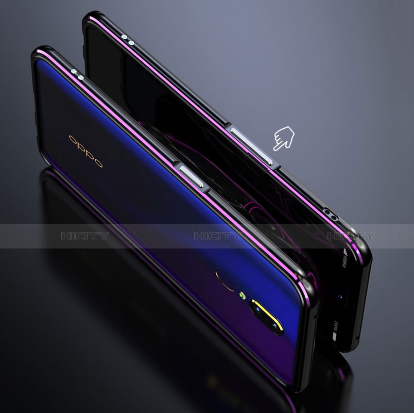 Coque Rebord Bumper Luxe Aluminum Metal Miroir 360 Degres Housse Etui M01 pour Oppo A9 Plus