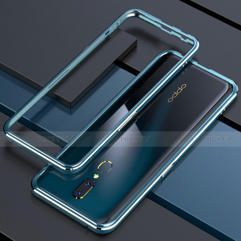 Coque Rebord Bumper Luxe Aluminum Metal Miroir 360 Degres Housse Etui M01 pour Oppo A9 Vert Plus