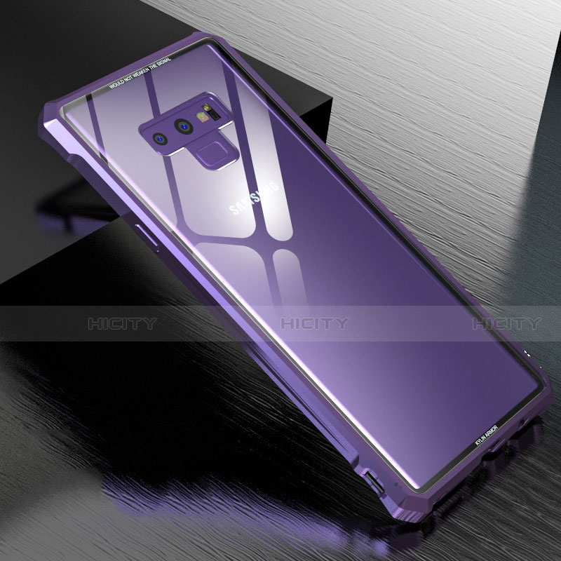 Coque Rebord Bumper Luxe Aluminum Metal Miroir 360 Degres Housse Etui M01 pour Samsung Galaxy Note 9 Plus