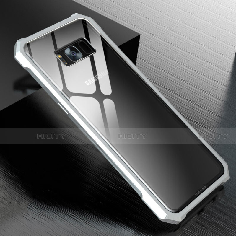 Coque Rebord Bumper Luxe Aluminum Metal Miroir 360 Degres Housse Etui M01 pour Samsung Galaxy S8 Plus