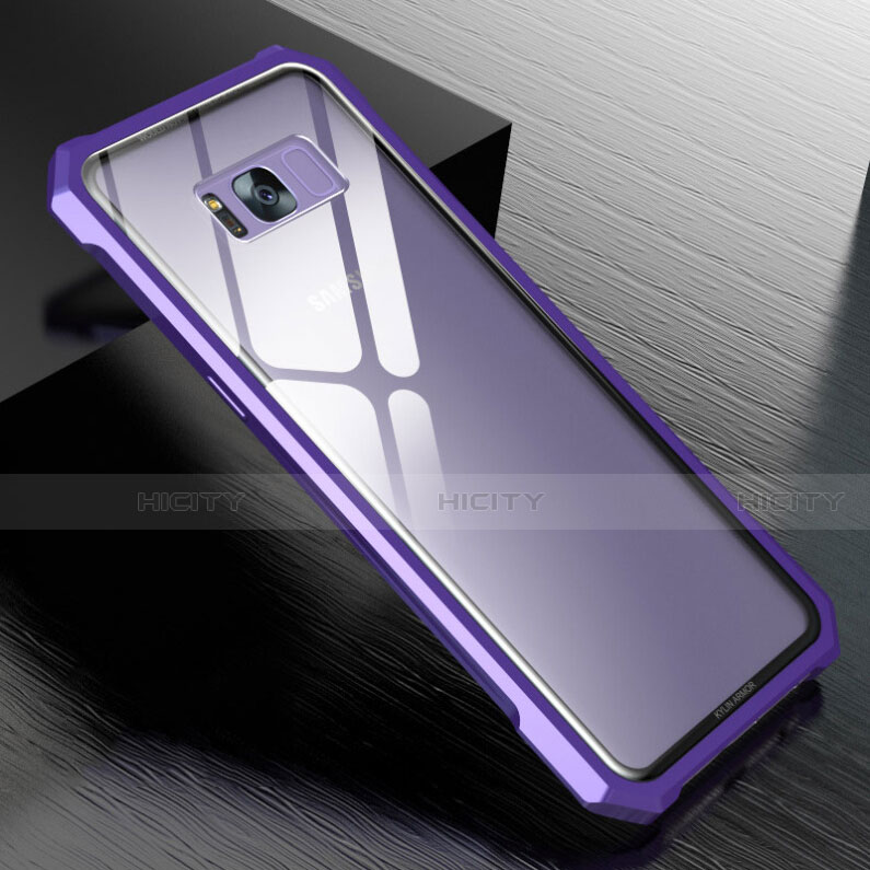 Coque Rebord Bumper Luxe Aluminum Metal Miroir 360 Degres Housse Etui M01 pour Samsung Galaxy S8 Plus