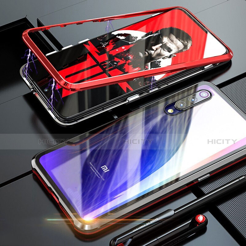 Coque Rebord Bumper Luxe Aluminum Metal Miroir 360 Degres Housse Etui M01 pour Xiaomi Mi 9 Lite Rouge Plus