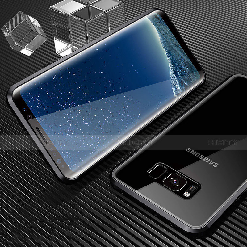 Coque Rebord Bumper Luxe Aluminum Metal Miroir 360 Degres Housse Etui M02 pour Samsung Galaxy S8 Plus Plus