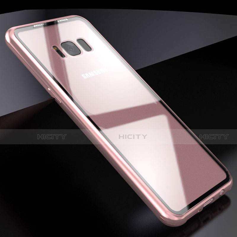 Coque Rebord Bumper Luxe Aluminum Metal Miroir 360 Degres Housse Etui M03 pour Samsung Galaxy S8 Plus Plus