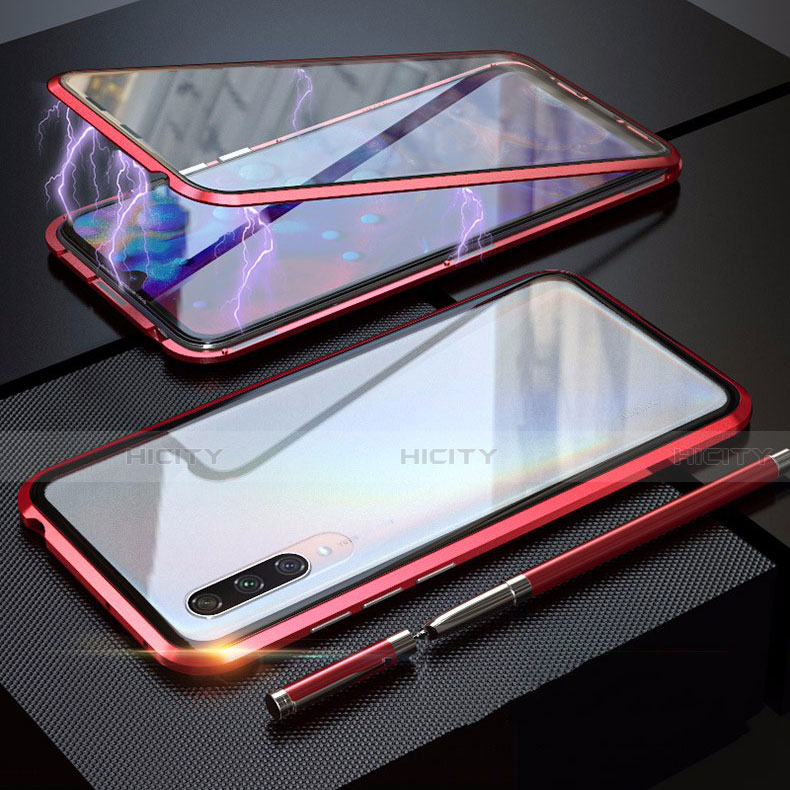 Coque Rebord Bumper Luxe Aluminum Metal Miroir 360 Degres Housse Etui M03 pour Xiaomi CC9e Rouge Plus