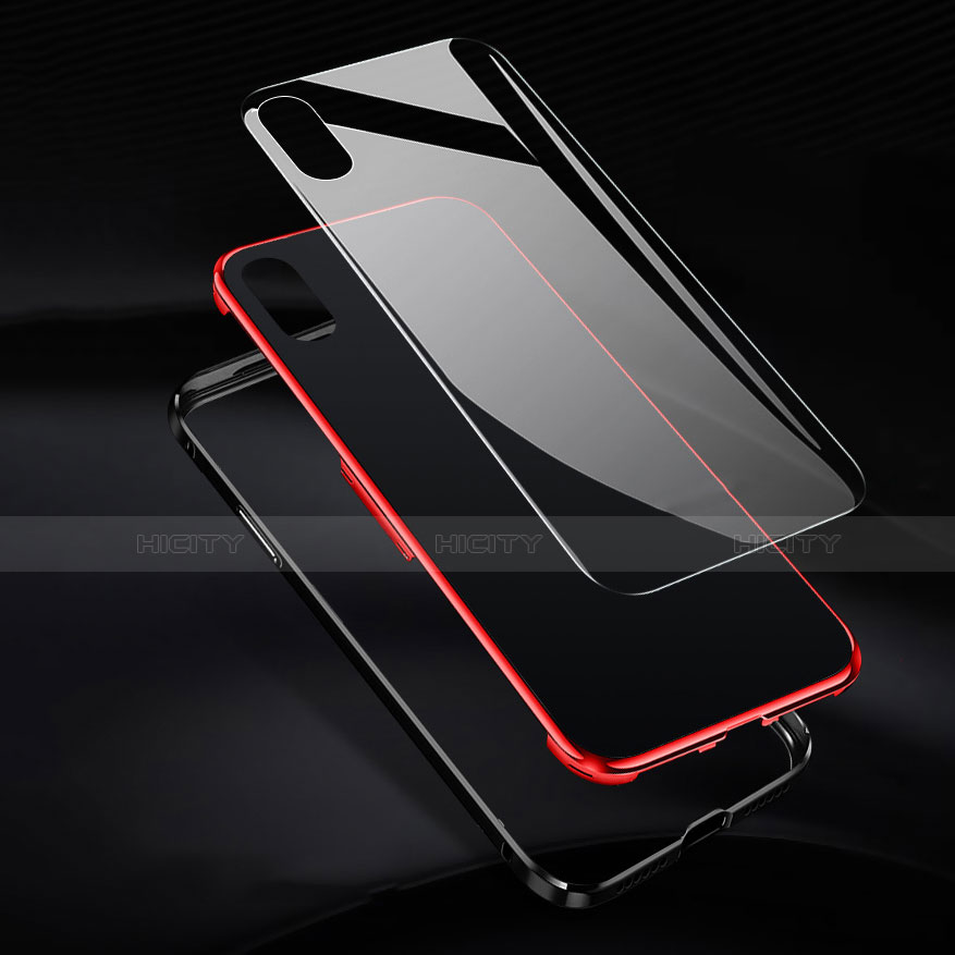 Coque Rebord Bumper Luxe Aluminum Metal Miroir 360 Degres Housse Etui pour Apple iPhone X Plus