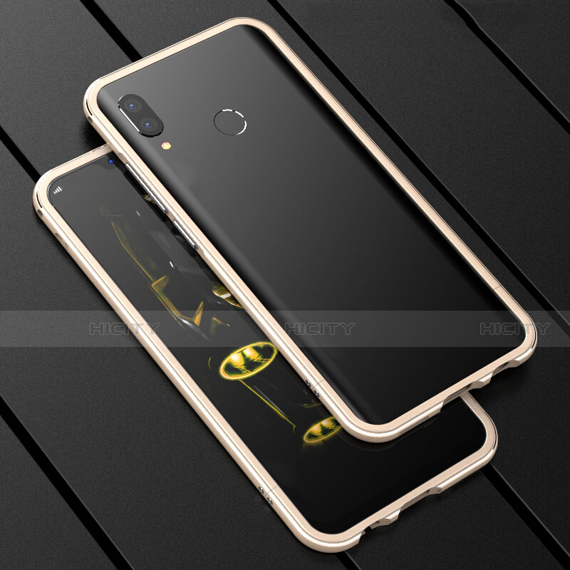 Coque Rebord Bumper Luxe Aluminum Metal Miroir 360 Degres Housse Etui pour Huawei P Smart+ Plus Or Plus