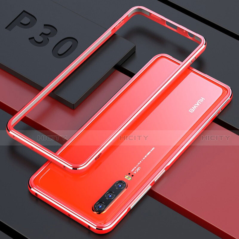 Coque Rebord Bumper Luxe Aluminum Metal Miroir 360 Degres Housse Etui pour Huawei P30 Plus