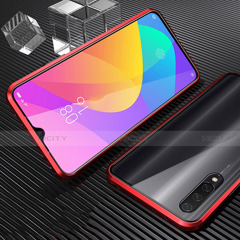 Coque Rebord Bumper Luxe Aluminum Metal Miroir 360 Degres Housse Etui pour Xiaomi Mi A3 Rouge Plus