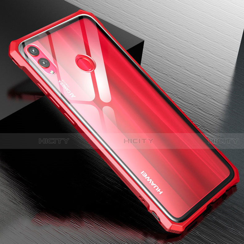 Coque Rebord Bumper Luxe Aluminum Metal Miroir Housse Etui M01 pour Huawei Honor View 10 Lite Rouge Plus