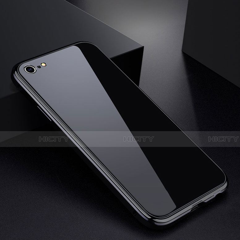 Coque Rebord Bumper Luxe Aluminum Metal Miroir Housse Etui pour Apple iPhone 6 Noir Plus