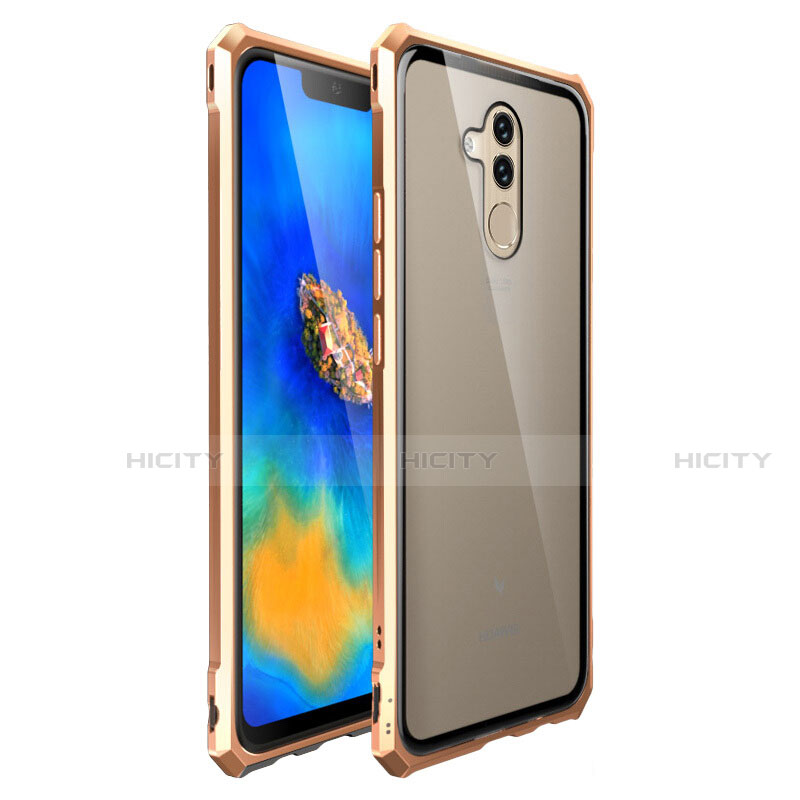 Coque Rebord Bumper Luxe Aluminum Metal Miroir Housse Etui pour Huawei Mate 20 Lite Or Plus