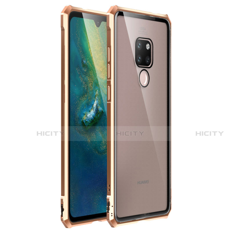 Coque Rebord Bumper Luxe Aluminum Metal Miroir Housse Etui pour Huawei Mate 20 Or Plus