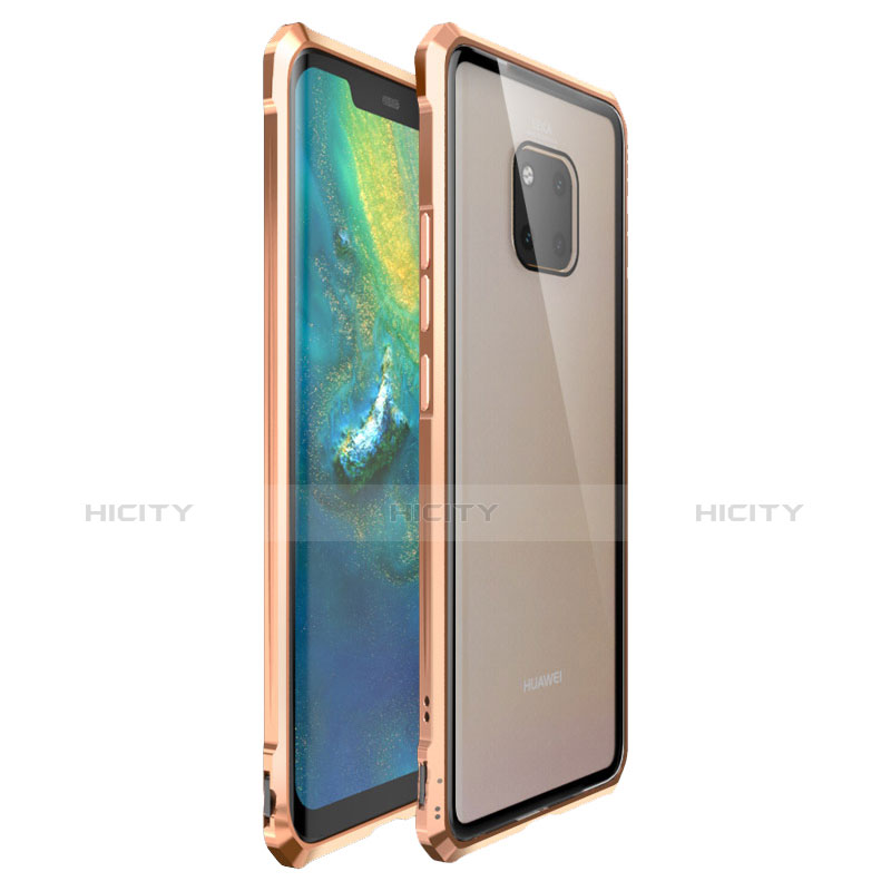 Coque Rebord Bumper Luxe Aluminum Metal Miroir Housse Etui pour Huawei Mate 20 Pro Or Plus